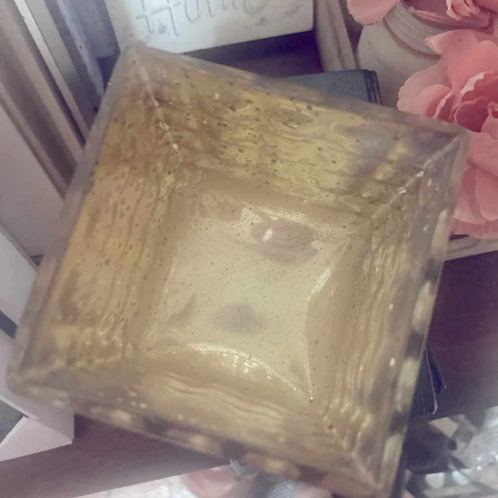 Elegant Gold Glass Storage Jar